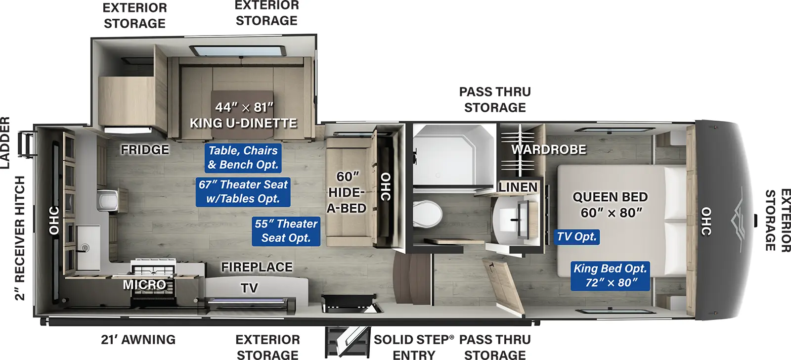 Flagstaff Classic Fifth Wheels F301RKS Floorplan